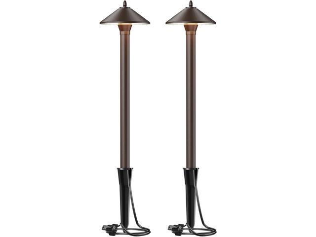 Malibu Low Voltage Pathway Lights, 10W Pro Style Halogen Landscape Lighting, 2Pack 2700K Warm White Path Light, 12V AC Bronze Outdoor Walkway...