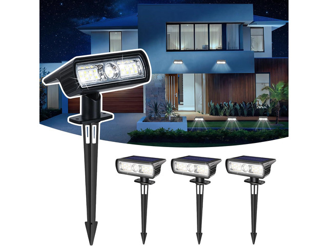 Toodour Solar Spot Light Outdoor, 4 Pack Solar Lights Outdoor with 2 Modes, Waterproof Solar Powered Flood Lights Landscape Lighting for Yard...
