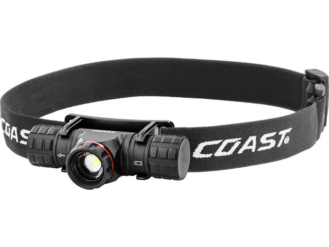 Coast XPH25R 410 Lumen USB Rechargeable-Dual Power LED Headlamp with Pure Beam Twist Focus and Magnetic Base