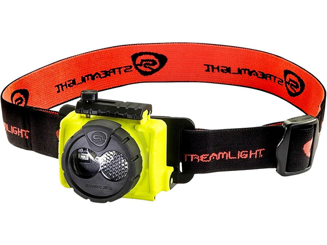 Streamlight 61600 Double Clutch USB 125-Lumen 1700-Candela LED Headlamp, Spot and Flood Beams, Rechargeable Capable, Yellow