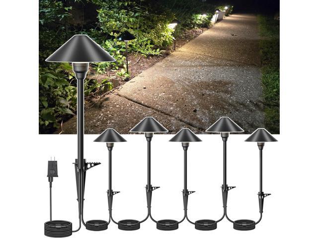 Low Voltage Pathway Lights with Timer, 4H/6H/8H Auto On/Off Low Voltage Landscape Lighting 3000K Waterproof Landscape Path Lights for Flower Bed...