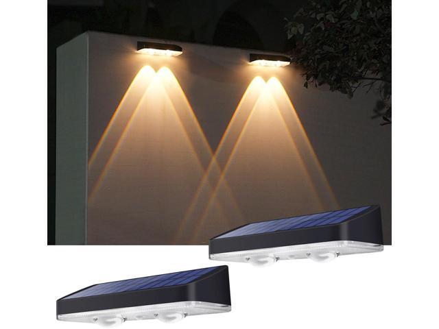 Solar Lights Outdoor Waterproof 3000K/4000K/6000K 3 Modes Solar Powered Dusk to Dawn Lighting for Mailbox, House Number, Address, Sign(2 Pack)