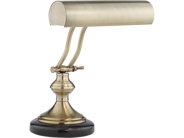 Regency Hill Traditional Piano Banker Desk Lamp 12' High Antique Brass Gold Metal Shade Adjustable Arm Decor for Living Room Bedroom House Bedside...