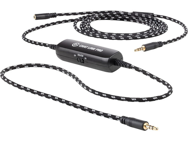 Elgato Chat Link Pro Audio Adapter for PS5, PS4, Switch Captures voice chat and gameplay sound, Extra-long braided cable, Gold-plated connectors,...