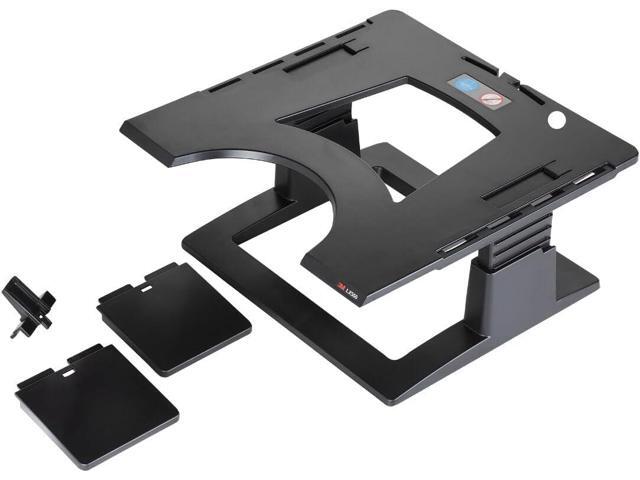 3M Adjustable Laptop Stand, Raise Screen Height to Reduce Neck Strain, 3' Height Adjustment, Large Platform for Docking Station, Non-Skid Base...
