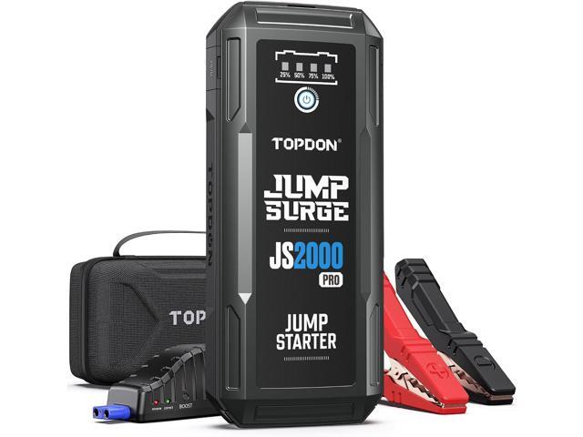 Car Battery Jump Starter, TOPDON 2000A Peak Jump Starter for Up to 8L Gas/6L Diesel Engines, 12V Portable Battery Booster Jump Starter Pack with...