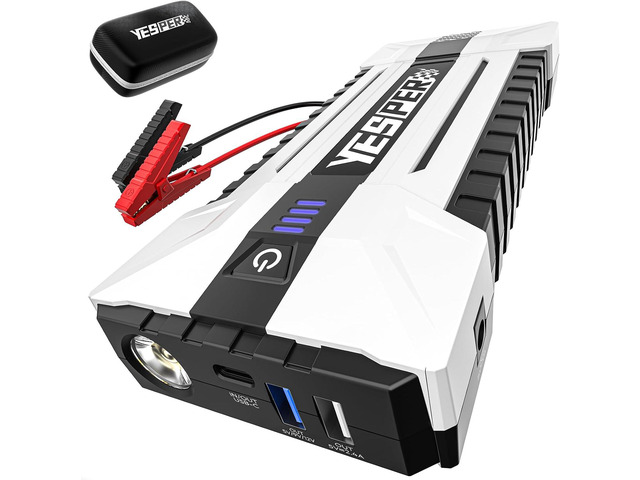 YESPER Battery Jump Starter Portable, 3000A Booster Pack Jump Box for 12V Car (Up to 10L Gas/8L Diesel Engine), Jumper Cables with DSLI Safe Tech,...