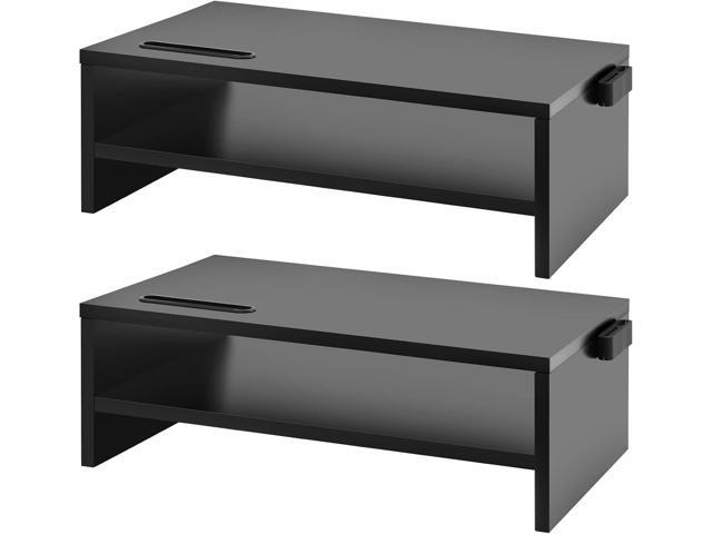 Marbrasse Monitor Stand Riser, 2 Pack 16.5 Inch 2 Tier Computer Monitor Stand, Printer Shelf Stand for Laptop Computer Screen Storagek,Desktop...