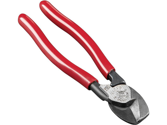 Klein Tools 63215 Cable Cutter, Made in USA, High-Leverage 6.5-Inch Compact, Forged From US Made Steel, Ideal for Cutting Aluminum and Copper Cable