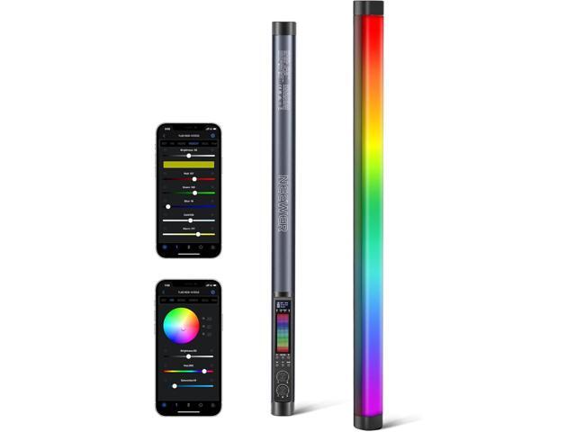 NEEWER TL60 RGB Tube Light, 20W Full Color LED Video Wand, APP/2.4G/DMX Control, 7 Pixel Effects 2500-10000K CRI97+, Radio Frequency, with Adapter,...