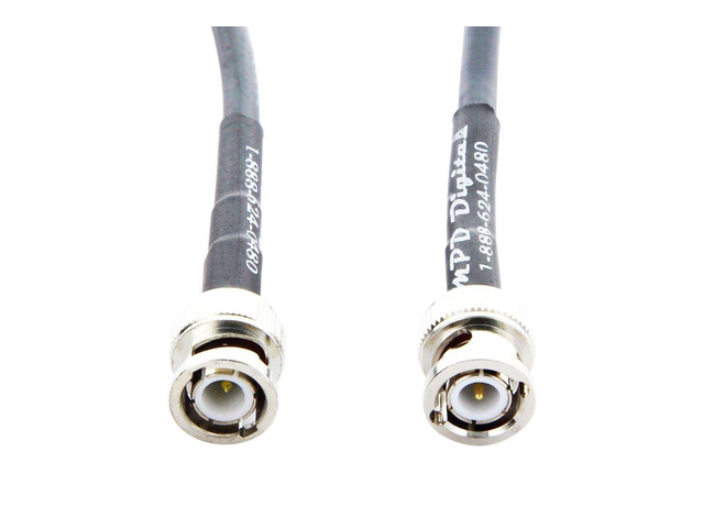 MPD Digital I RG8X Coaxial Cable I BNC Male to BNC Male Connectors I Low Loss RF Coax I CB, Ham Radio, Transmitters, Antenna I 1 FT