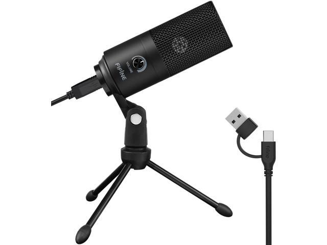 FIFINE K669B USB Microphone, Condenser Recording Mic for Vocals, Meeting Metal Cardioid Laptop Mic for MAC OS, Windows, Voice Overs, Streaming,.