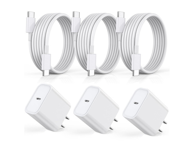 Fast Charger for iPhone 17 16 15, 3Pack USB C iPad Charge PD Fast Charger Block 6FT Long USBC to Type C i Phone Charging Cable Cord for iPhone 17...