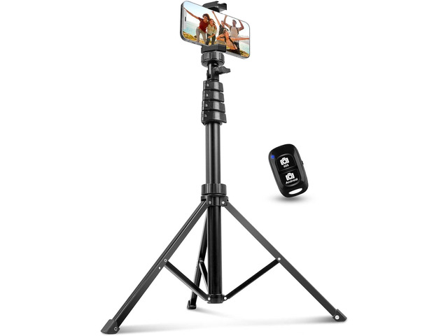 Aureday 62' Phone Tripod Accessory Kits, Camera & Cell Phone Tripod Stand with Wireless Remote and Universal Tripod Head Mount, Perfect for...
