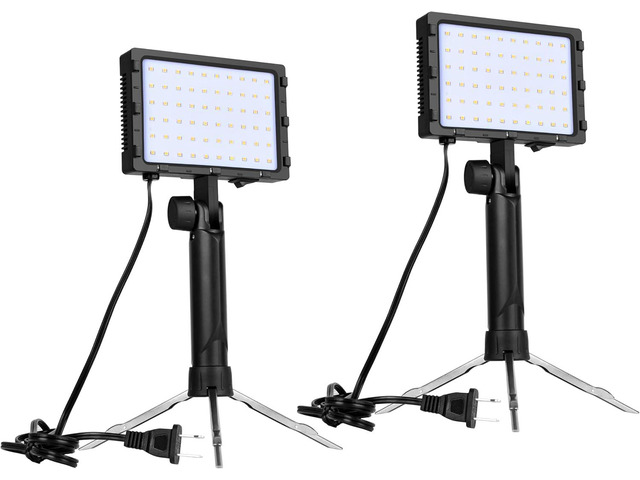EMART 60 LED Portable Product Photography Light for Tabletop Photo,2-Pack Continuous Small Photography Lamp,Adjustable Tripod Stand and...