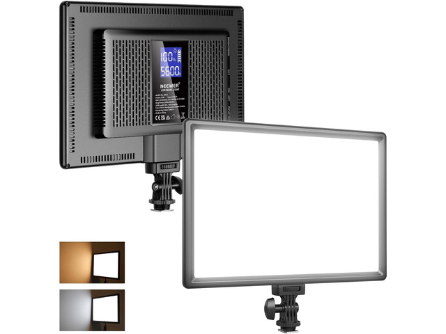 NEEWER 192 LED Video Light Panel, 20W Ultra Thin Bi Color Dimmable DSLR Camera Soft Light, 4000mAh Lithium Battery, 3200K-5600K CRI97+, Key...