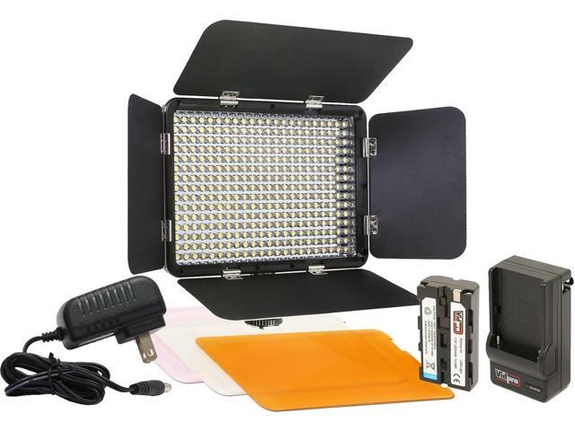 Vidpro LED-330 Photo and Video Light Kit - On Camera Panel LED Light - Adjustable and Dimmable Light Fits Cameras Video Camcorders and DLSR w/Hot.