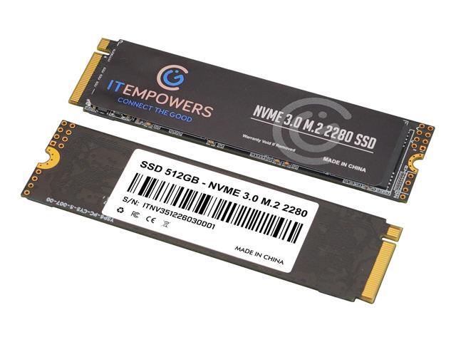 ITEMPOWERS 512GB M.2 NVMe SSD PCIe Gen3 x4, M.2 2280 Internal Solid State Drive, High-Speed SSD for Laptop & Desktop PC