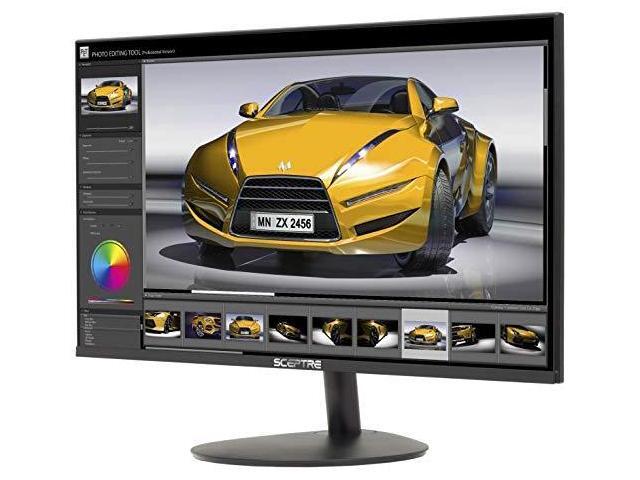Sceptre 22' Frameless Ultra Thin 1080P LED Monitor Up to 75Hz HDMI VGA Speakers, Freesync Compatible Machine Black 2020 (E225W-1920RS)
