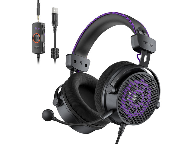 H18V Lite Wired Open Back Gaming Headset, for PC, Xbox, PS4/5 3.5mm/USB Dual Connectivity, Large 53mm Drivers, Immersive 7.1 Surround, Airy Mesh...
