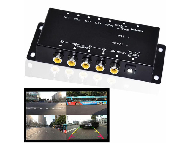 Auto Wayfeng WF Car DVR Recorder 9-36V / Parking Assistance Video Switch Combiner Box 360 Degree Left / Right / Front / Rear Camera