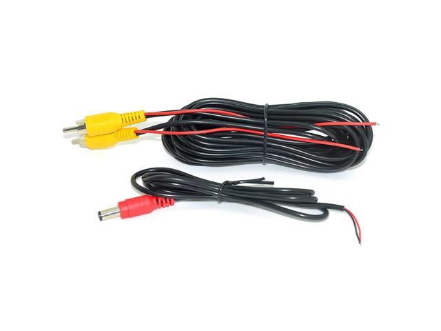 6M RCA Video Cable with Power Line For Car Parking Rearview Rear View Camera Connect Car Monitor DVD Trigger Cable Optional