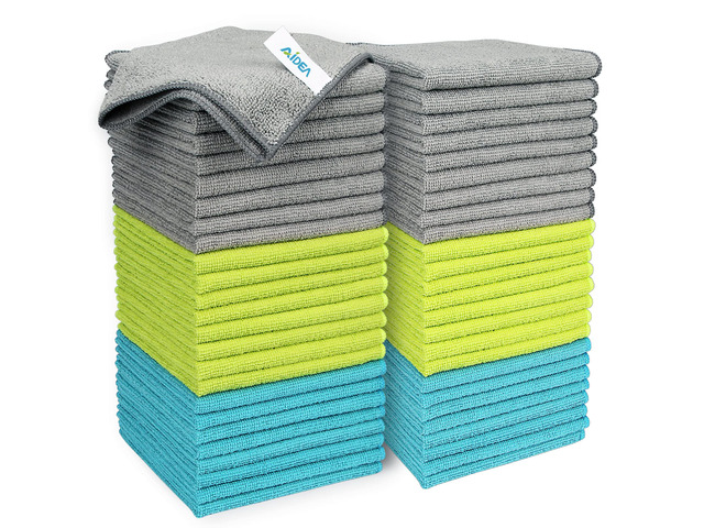 Microfiber Cleaning Cloth-50PK, Microfiber Towels for Cars 12'x12' Soft Absorbent Cleaning Rags, Reusable Microfiber Towel Lint-Free Streak-Free...
