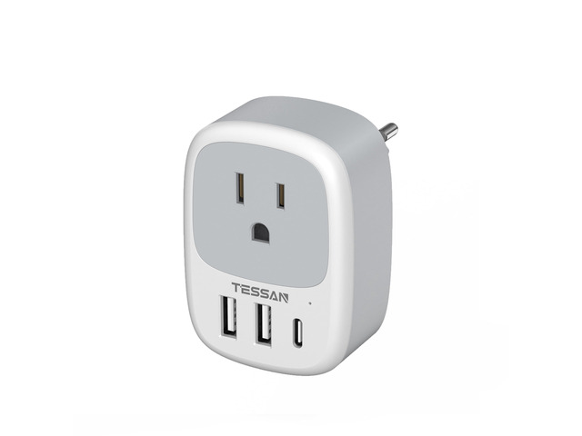 Type G Power Adapter, UK Outlet Adaptor 3 USB Ports (1 USB C), US to UK Ireland Hong Kong British England Scotland Irish Qatar London