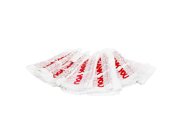 Plastic bags/Shopping Bags/Thank You Bags/Reusable and Disposable Grocery Bag - Measures 11.5'' X 6.25'' X 21'', 15mic, 0.6 Mil (308)', transparent...