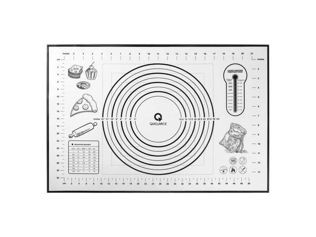 Silicone Baking Mat Extra Large, Pastry Mat with Measurement, Kitchen Counter Mat for Pie Crust, Pizza and Cookies - BPA Free Oven Liner/Kneading...