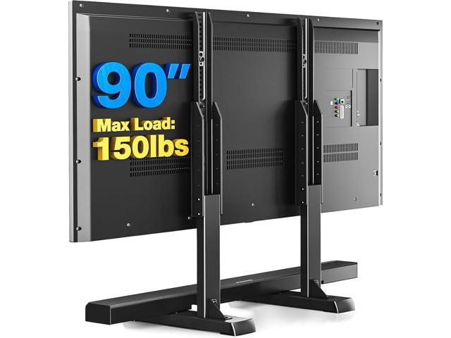 Rfiver Table Top TV Stand with Height Adjustable TV Legs, TV Stands Base with Cable Management for Most 37 to 86 90 Inch Flat or Curved TVs, Steel.