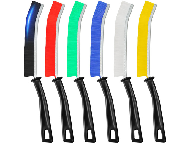 6Pcs Hard Bristle Crevice Cleaning Brush, Multifunctional Premium Crevice Cleaning Tool, Designed for Cleaning Narrow Spaces, Suitable for Toilet,...