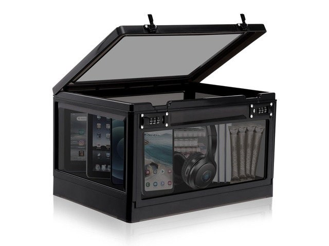 Large Lock Box for Personal Items, 24 Litre Combination Lockable Storage Box for Office Locker/School/Medicine/Snacks/Phone Jail/Electronic/Home