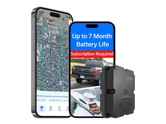 Magnetic GPS Tracker for Vehicles, Tracking Devices for Cars Hidden, Up to 7 Months Battery Life, IP67 Waterproof, Real-Time 4G LTE Assets & Car...