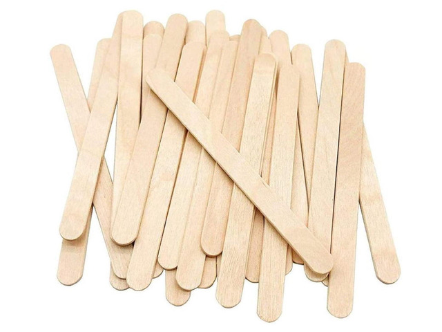 100 Pcs Craft Sticks Ice Cream Natural Wood Popsicle Craft Sticks 4.5 inch Length Treat Ice Pop Sticks for DIY Crafts