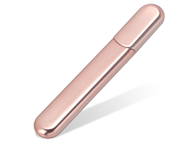 MiDenso Premium Glass Nail File, Apricot Color, 5.5 Inch Crystal Diamond Salon Nail Buffer, Natural and Acrylic Nails, Japanese Nano Technology,...