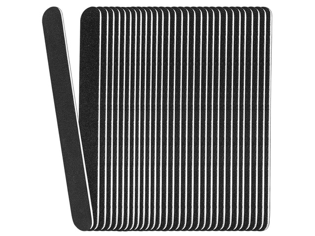 Board Nail Files (24 Pack), 100/180 Grit Wooden Nail File for Natural Nails, 7 Inches Emory Filers Manicure Tool Set Disposable Nail File for Home...