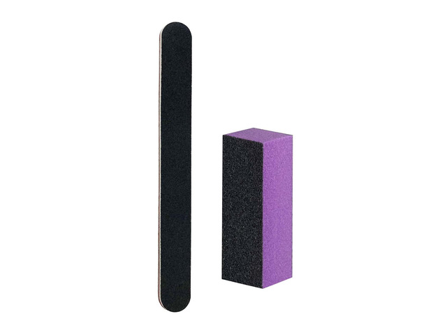 Nail File and Buffer Block, Professional Manicure Tools Kits, 100/180 Grit, Black Nail Pedicure File and Sanding Buffing Grinding Plisher File