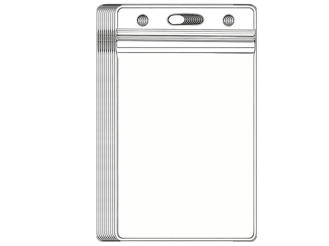 10 Pack Vertical ID Badge Holders Extra Thick Clear Waterproof Sealable PVC Card Sleeves, Compatible with RFID/Proximity/Swipe Cards & Credit Cards