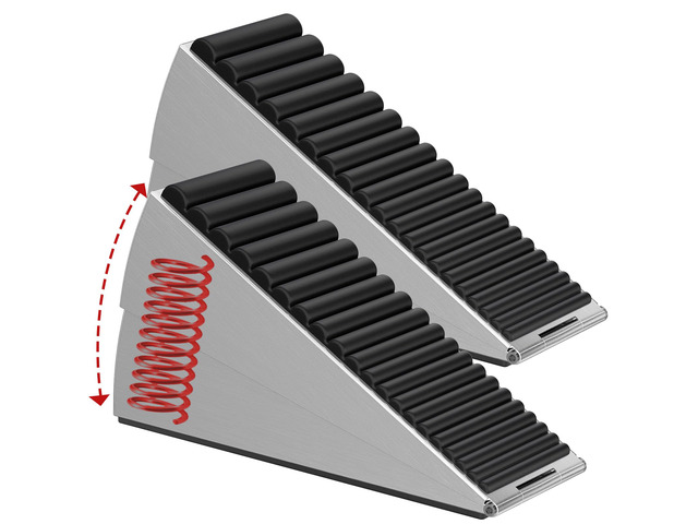 2 Pack Heavy Duty Door Stopper, Adjustable Spring Large Stopper, 3 Inches High Tall Wedge Stoppers for Bottom of Door, Door Stop Suits Any Heavy Door