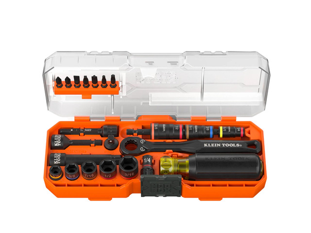 65301KNECT Impact Socket Set, KNECT (S) 23-Piece SAE Pass-Through and Flip Socket Tool Set, Impact Driver Adapter, MODbox Tool Organization