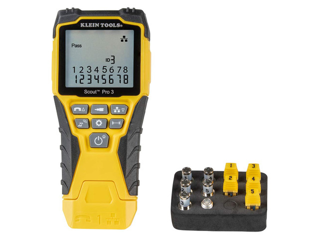 VDV501-851 Cable Tester Kit with Scout Pro 3 for Ethernet / Data, Coax / Video and Phone Cables, 5 Locator Remotes