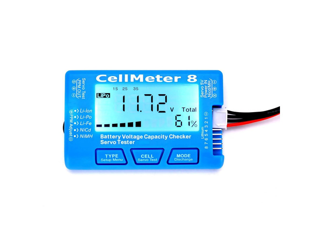RC Cellmeter 8 Digital Battery Capacity Checker Controller Tester Voltage Tester for LiPo Life Li-ion NiMH Nicd Cell Meter (8 in 1 cellmeter)