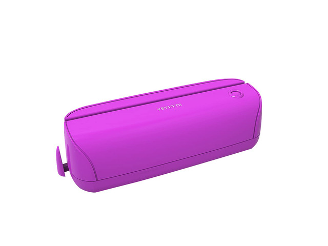 Electric 3 Hole Paper Punch, Paper Puncher with Adapter for Office School Studio, 20 Sheet Capacity, AC or Battery Purple