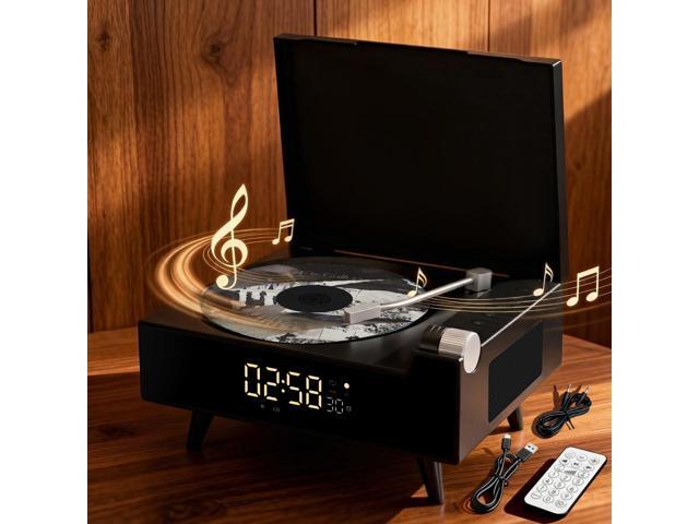 CD Player Portable with Bluetooth for Home Desktop, Dual Stereo Speakers, FM Radio, 3600Mah Battery, Remote Control & LED Display, MP3/WAV Retro...
