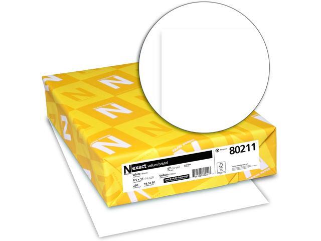Wausau Papers Neenah Exact Vellum Bristol, 8.5' x 11', 67 lb/147 GSM, White, 94 Brightness, 250 Sheets (80211)