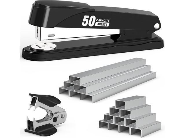 Metal Stapler Heavy Duty 50 Sheet Capacity with 1750 Staples and Staple Remover, Full Strip Staplers for Desk, No Jam, Non-Slip for Office &.
