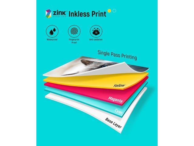 Liene Zink Pearl K100 Photo Paper 2x3 50 Sheets, Premium Photo Printer Paper w/Adhesive Back, Waterproof, Smudge Proof, Tear Proof, Instant Photo...