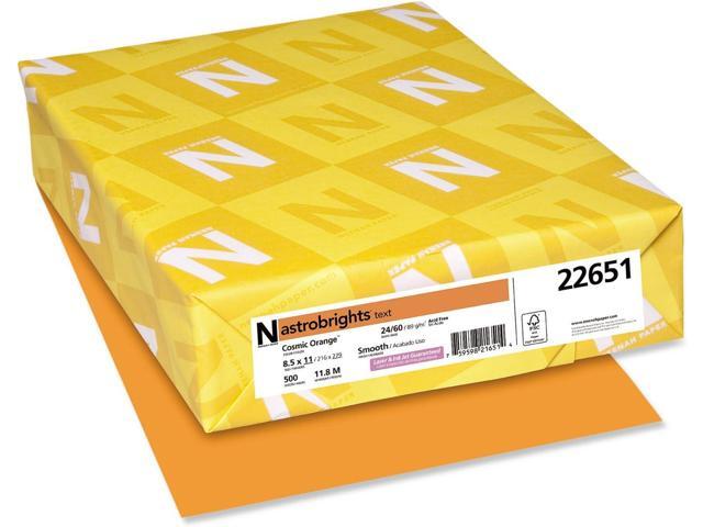 Astrobrights Color Paper, 24 lb Bond Weight, 8.5 x 11, Cosmic Orange, 500/Ream