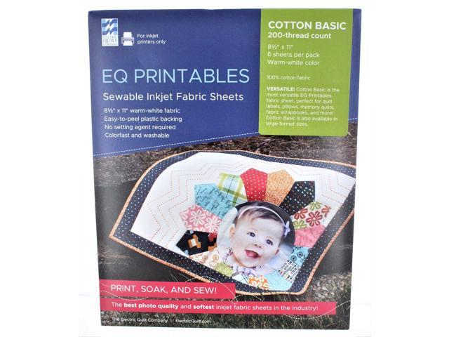 EQ Printables Inkjet Fabric Sheets,1 Pack